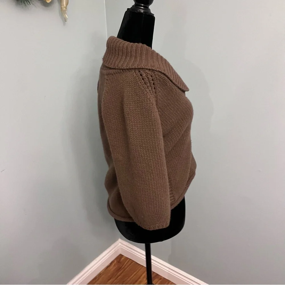 Theory Chunky Knit Cardigan Sweater Cashmere Blend Size M - Picture 3 of 6